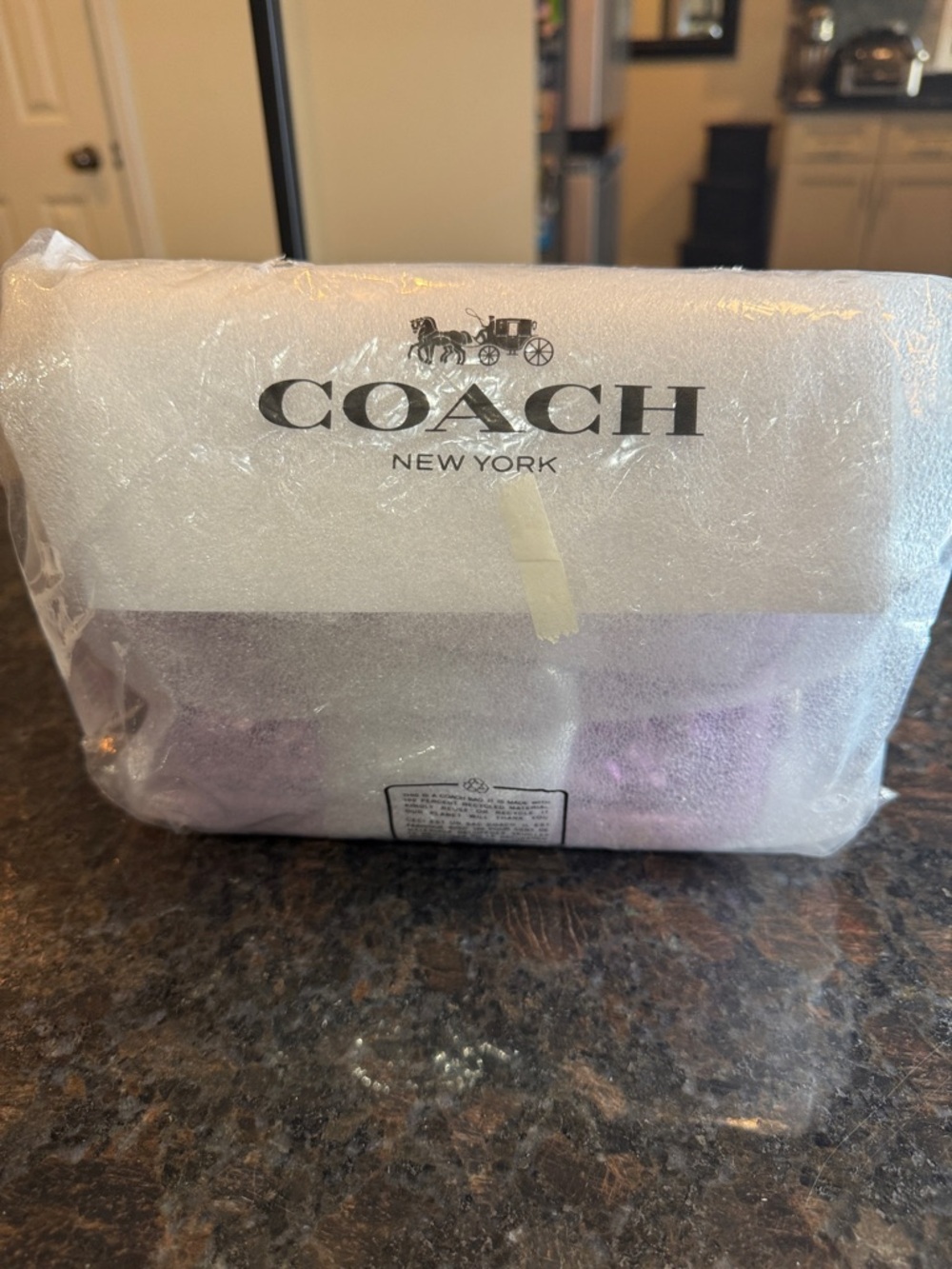Coach Morgan Lilac Sequin Crossbody Bag with Metallic Trim - Picture 16 of 16